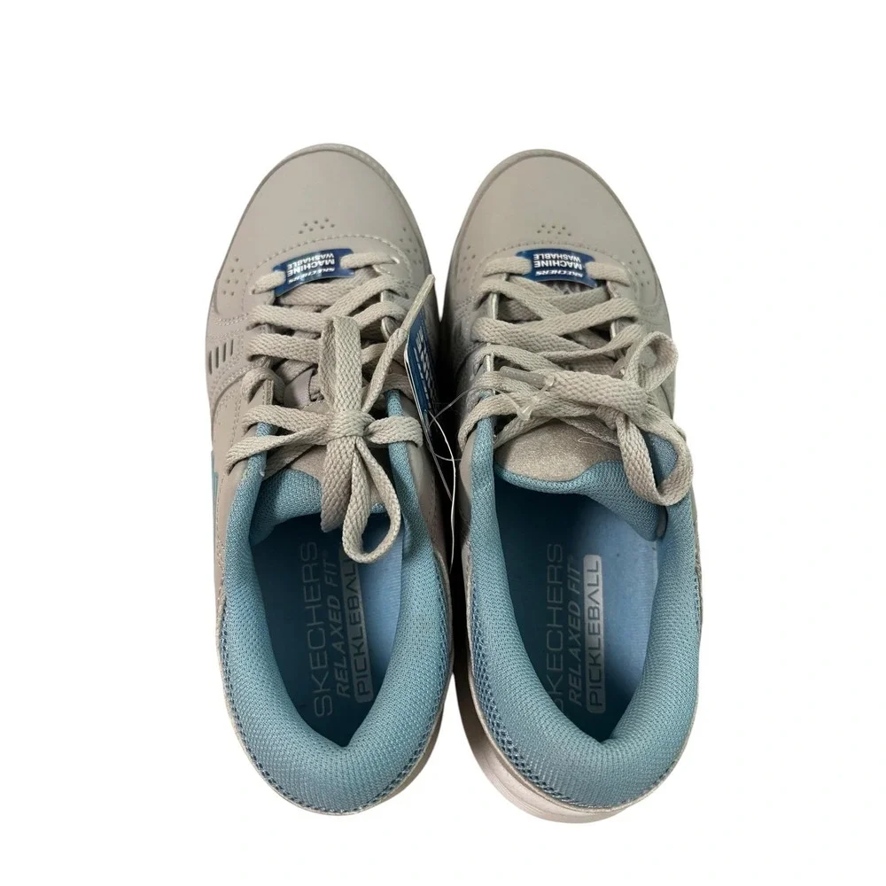 Skechers Viper Court Smash Pickleball Shoes Womens Size 6 Gray Blue Athletic
